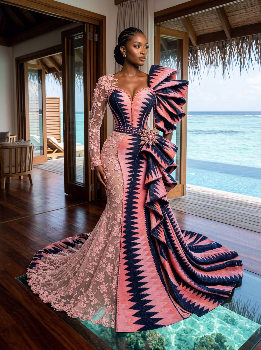 African Ethnic and Traditional Wear AI virtual try-on — African Womens Ankara Outfits fashion model photoshoot by VERA Fashion AI