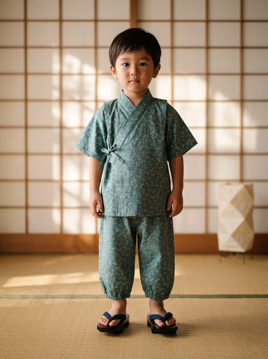 East Asian Jinbei 甚平 AI fashion photoshoot and virtual try-on gallery