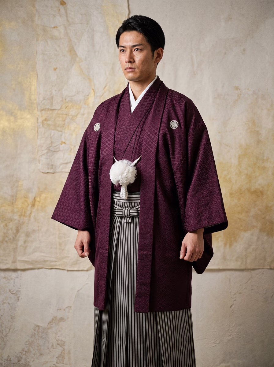 East Asian Kimono AI virtual try-on — Men's Kimono 着物 fashion model photoshoot by VERA Fashion AI