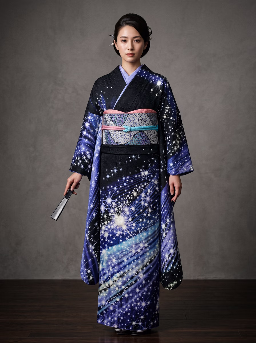 East Asian Yukata 浴衣 AI virtual try-on — Yukata 浴衣 fashion model photoshoot by VERA Fashion AI