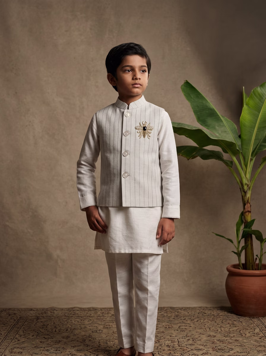 Indian Men's Kurta Pajama AI virtual try-on — Kurta Pajama Indian Athics Taditional Kids fashion model photoshoot by VERA Fashion AI