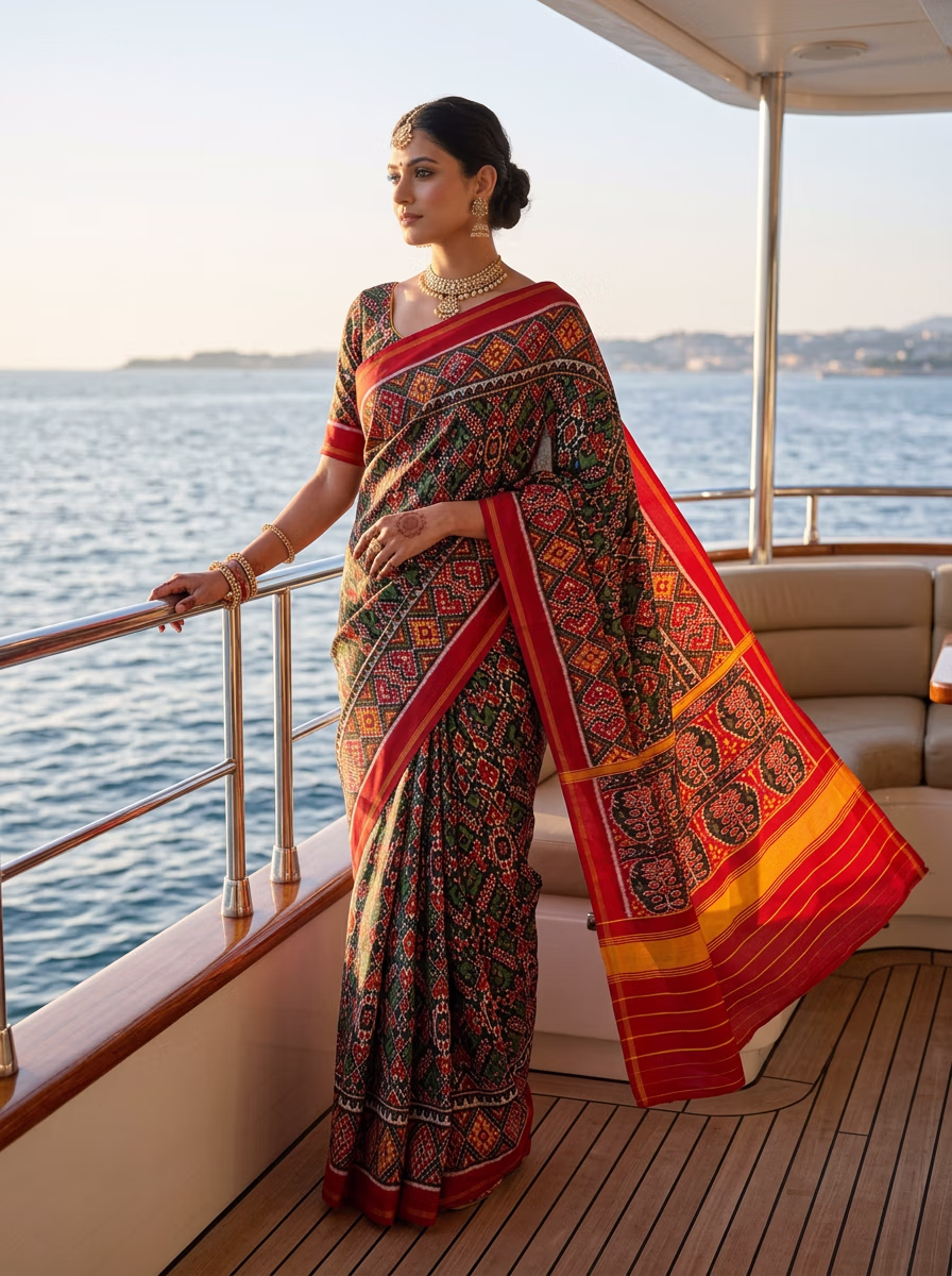 Indian Women's Saree AI virtual try-on — Saree fashion model photoshoot by VERA Fashion AI