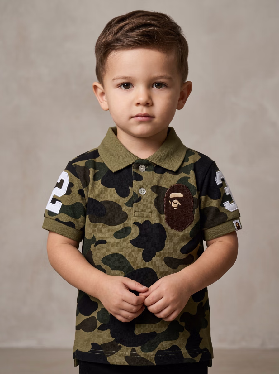 Boys' Top Wear AI virtual try-on — Kids Boys T Shirts fashion model photoshoot by VERA Fashion AI