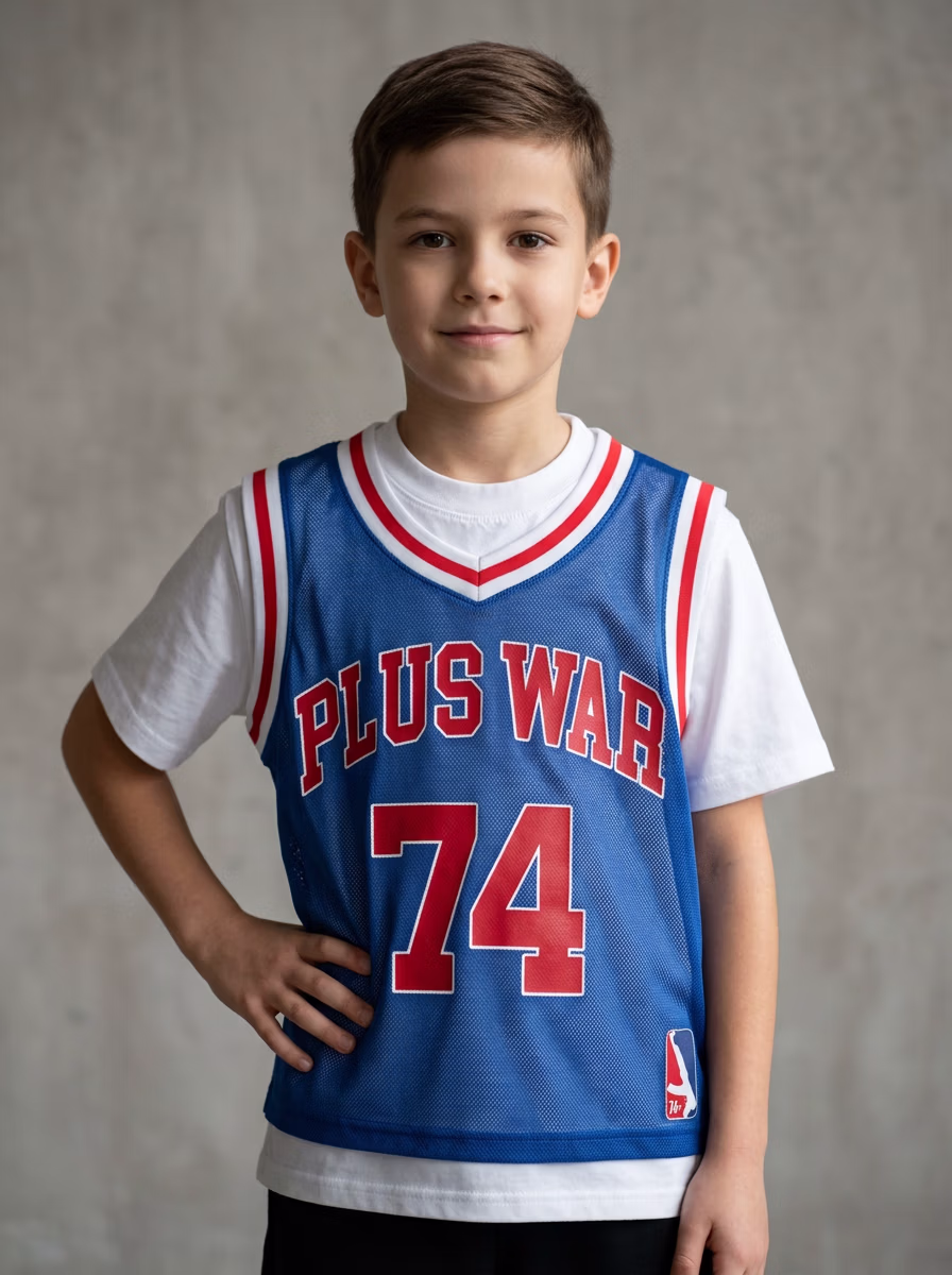 Boys' Top Wear AI virtual try-on — Kids Boys T-Shirts fashion model photoshoot by VERA Fashion AI