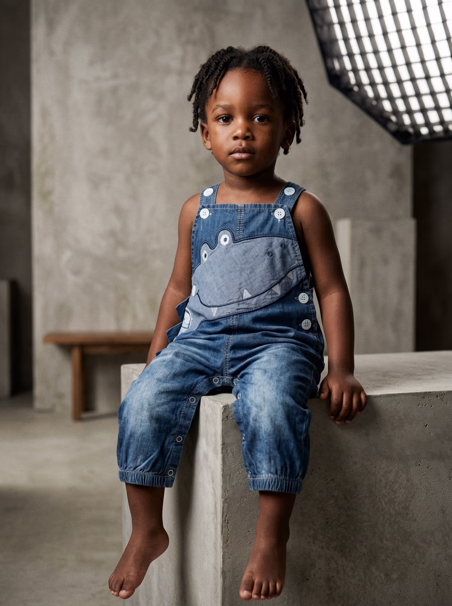 Boys' Wear AI virtual try-on — Kids Boys Dangri Dress fashion model photoshoot by VERA Fashion AI
