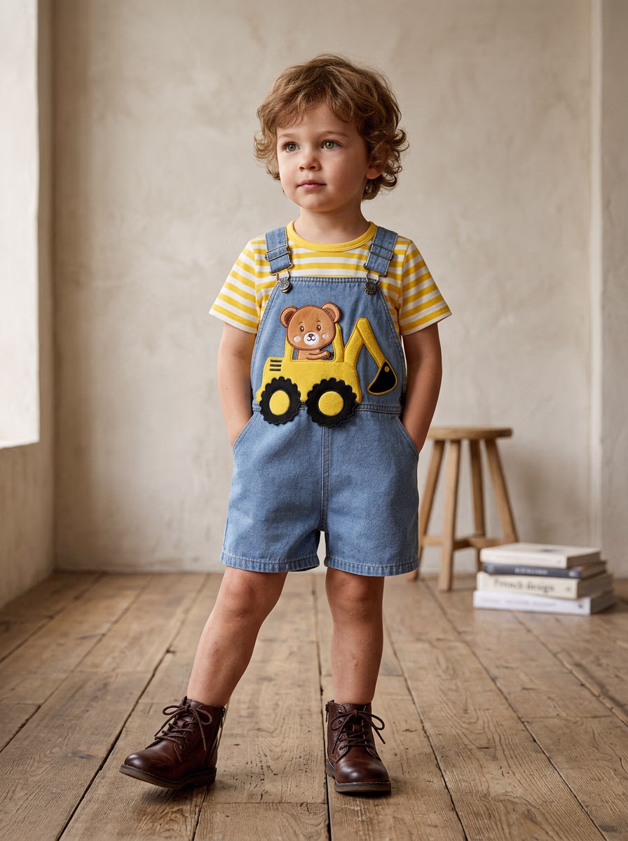 Boys' Wear AI virtual try-on — Kids Boys Dangri Dress fashion model photoshoot by VERA Fashion AI