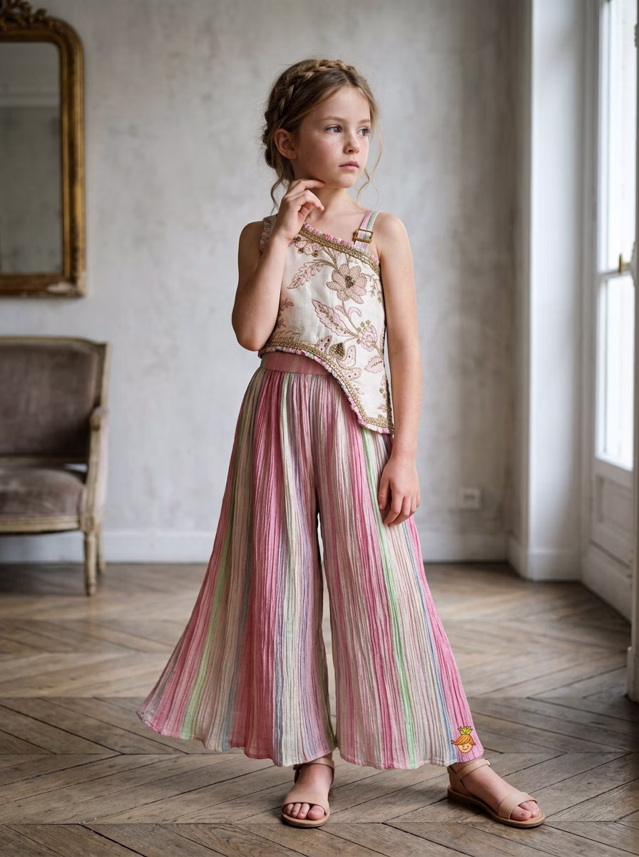 Girls' Wear AI virtual try-on — Kids Girls Western Fashion Dress fashion model photoshoot by VERA Fashion AI