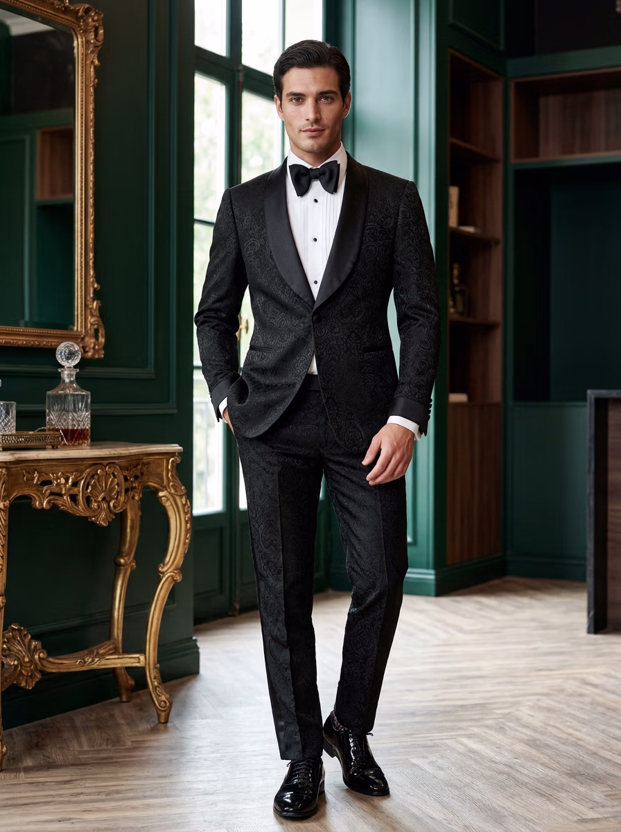 Weddings Wear AI virtual try-on — Wedding Groom Suit Western Tuxedo fashion model photoshoot by VERA Fashion AI