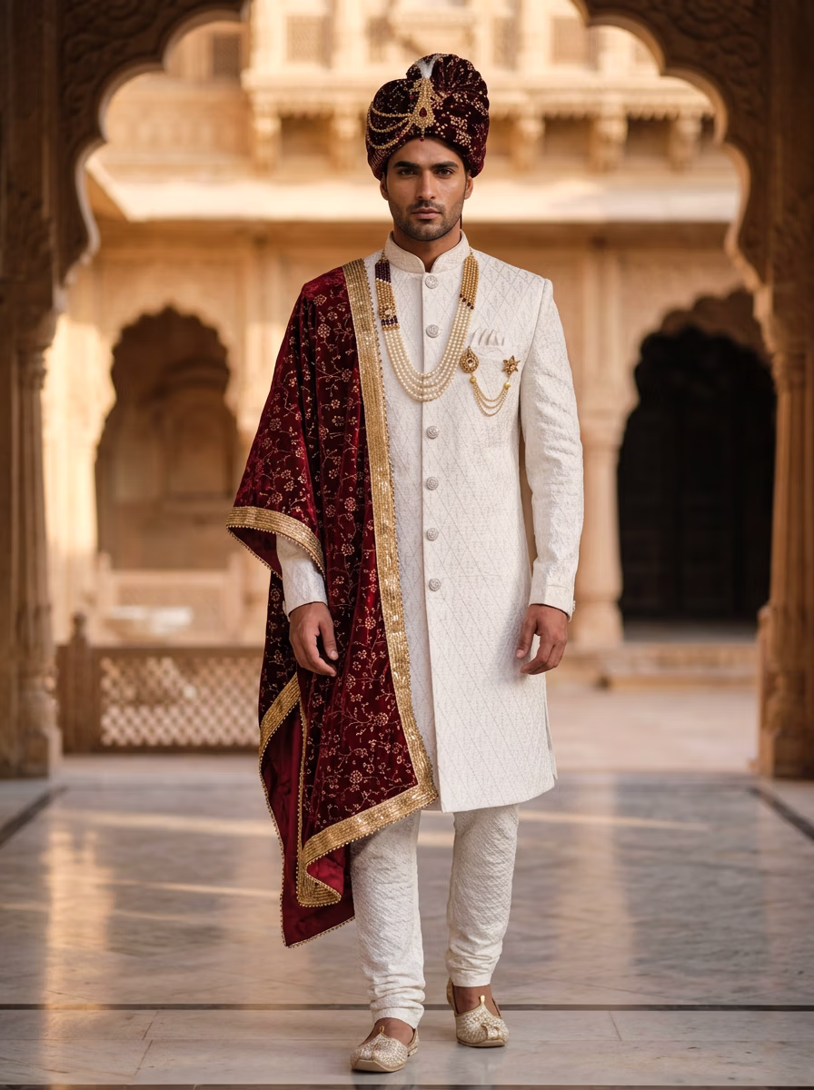 Weddings Wear AI virtual try-on — Wedding Groom India Groom fashion model photoshoot by VERA Fashion AI