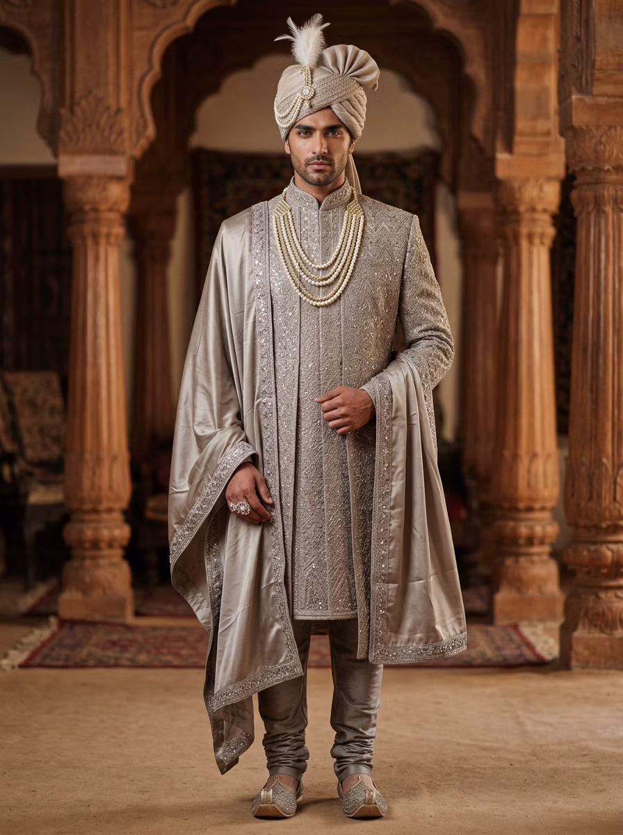 Weddings Wear AI virtual try-on — Wedding Groom India Groom fashion model photoshoot by VERA Fashion AI