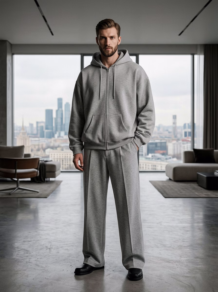 Men's Hoodie for Men AI virtual try-on — Western Hoodie Man fashion model photoshoot by VERA Fashion AI