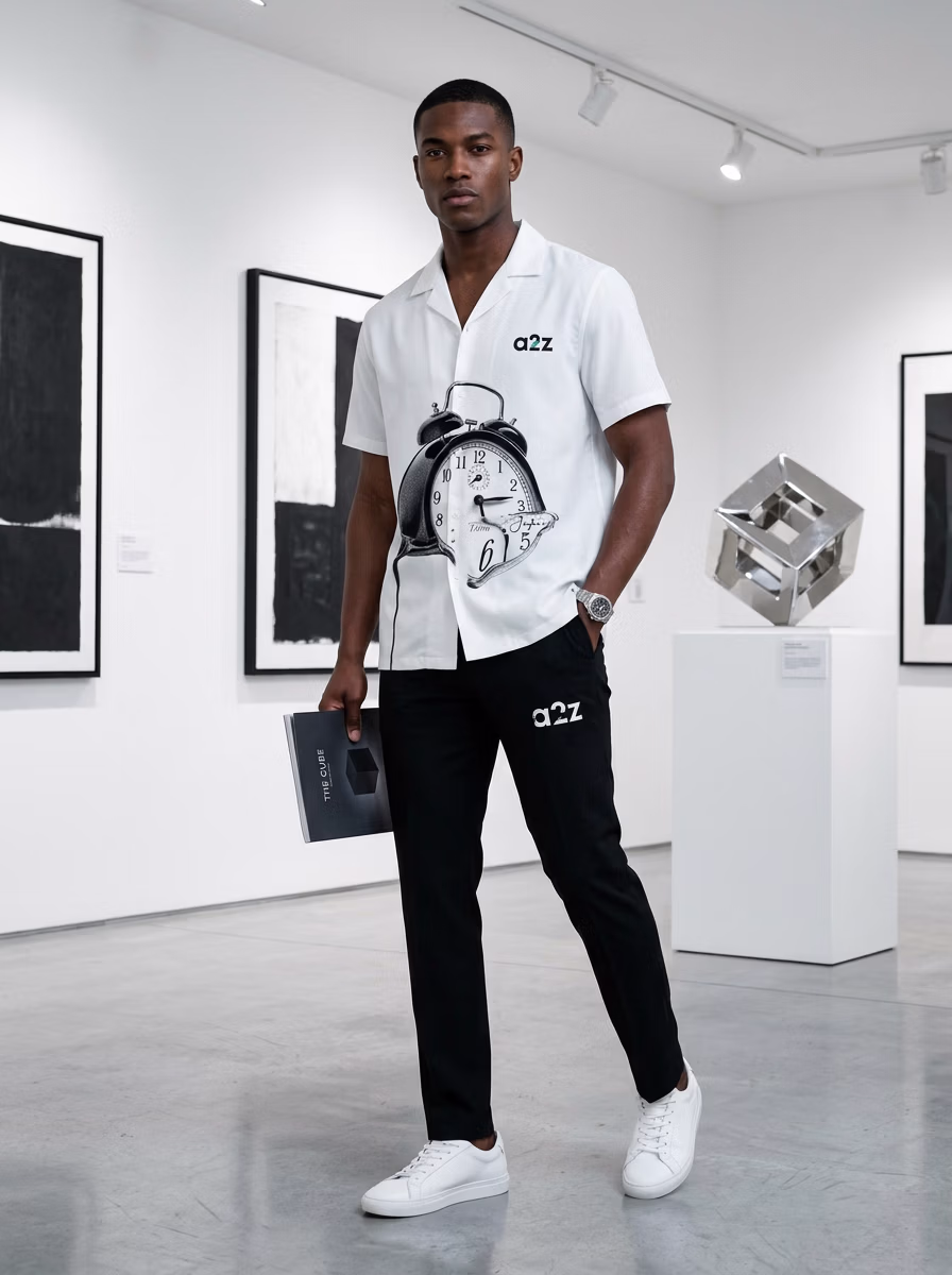 Men's Shirts for Men AI virtual try-on — Professional Casual Western Casual Shits Man fashion model photoshoot by VERA Fashion AI