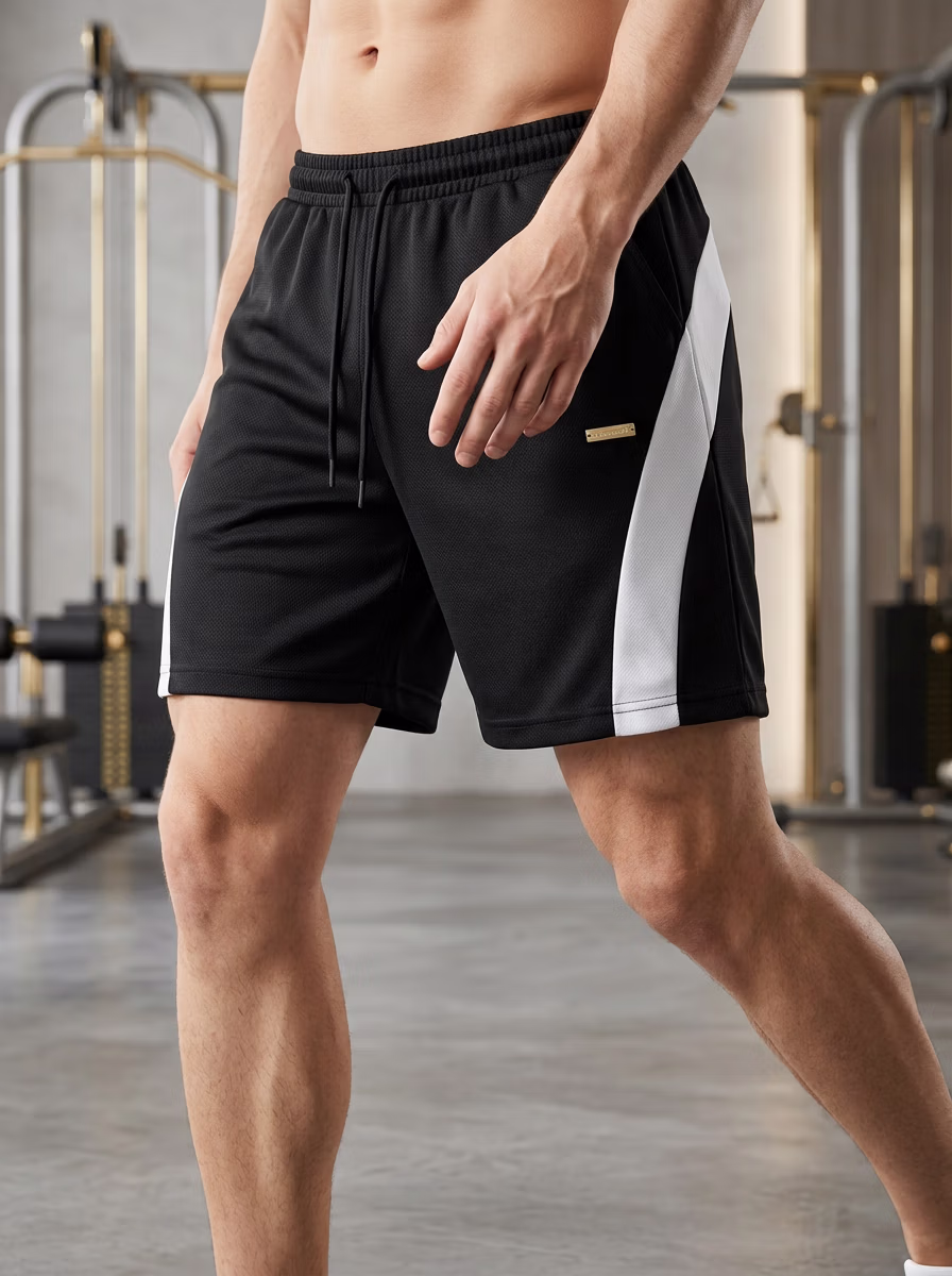 Men's Shorts for Men AI virtual try-on — Gym Track Shorts Man fashion model photoshoot by VERA Fashion AI