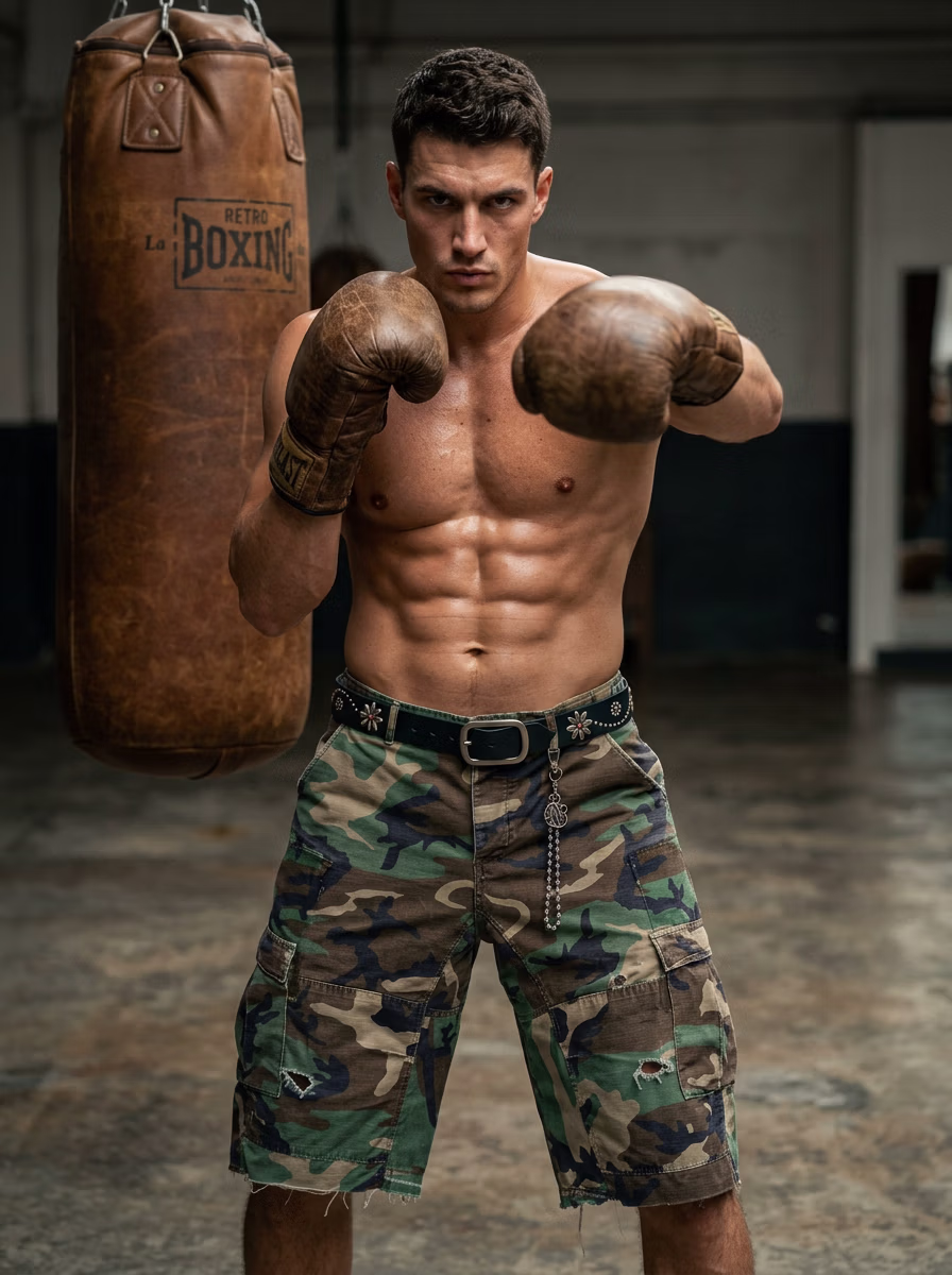 Men's Shorts for Men AI virtual try-on — Tauser Shots Man fashion model photoshoot by VERA Fashion AI