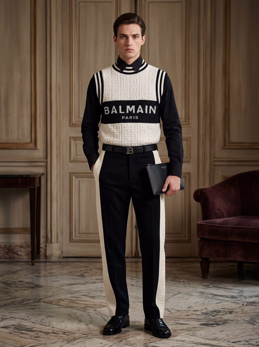 Men's Sweater for Man AI fashion photoshoot and virtual try-on gallery
