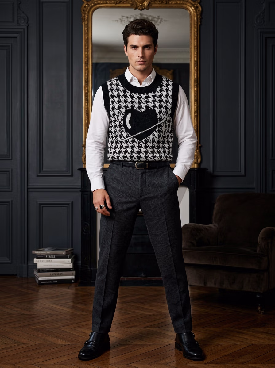 Men's Sweater for Man AI virtual try-on — Sweaters Mean Sweaters fashion model photoshoot by VERA Fashion AI