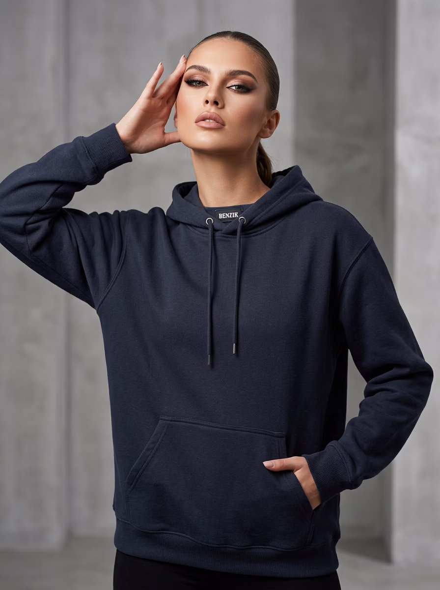Women's Hoodie AI virtual try-on — Women Hoodies fashion model photoshoot by VERA Fashion AI