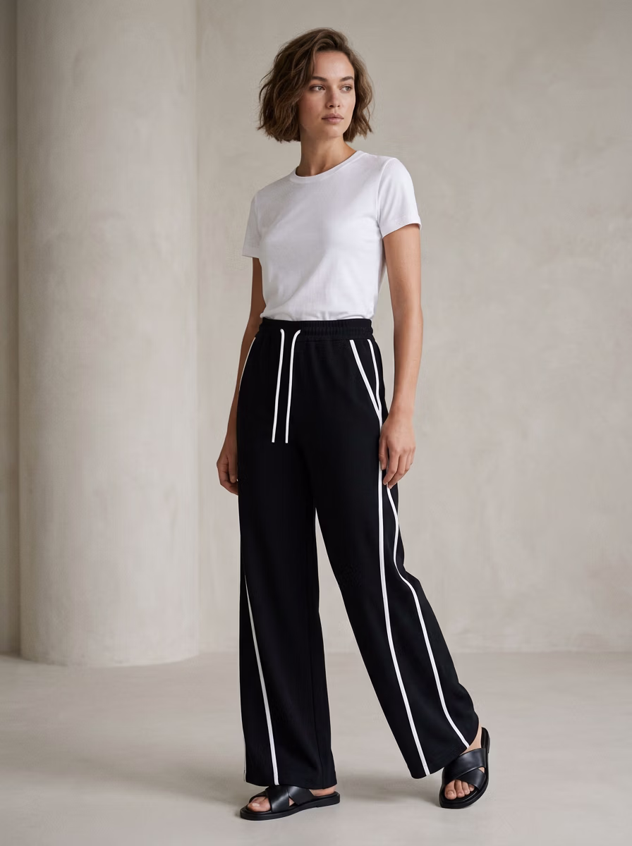Women's Pants AI virtual try-on — Women's Joggers fashion model photoshoot by VERA Fashion AI