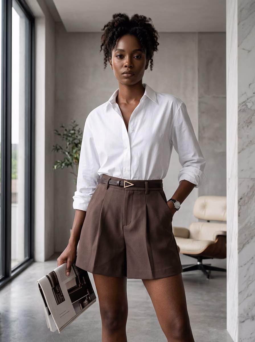 Women's Shorts AI fashion photoshoot and virtual try-on gallery