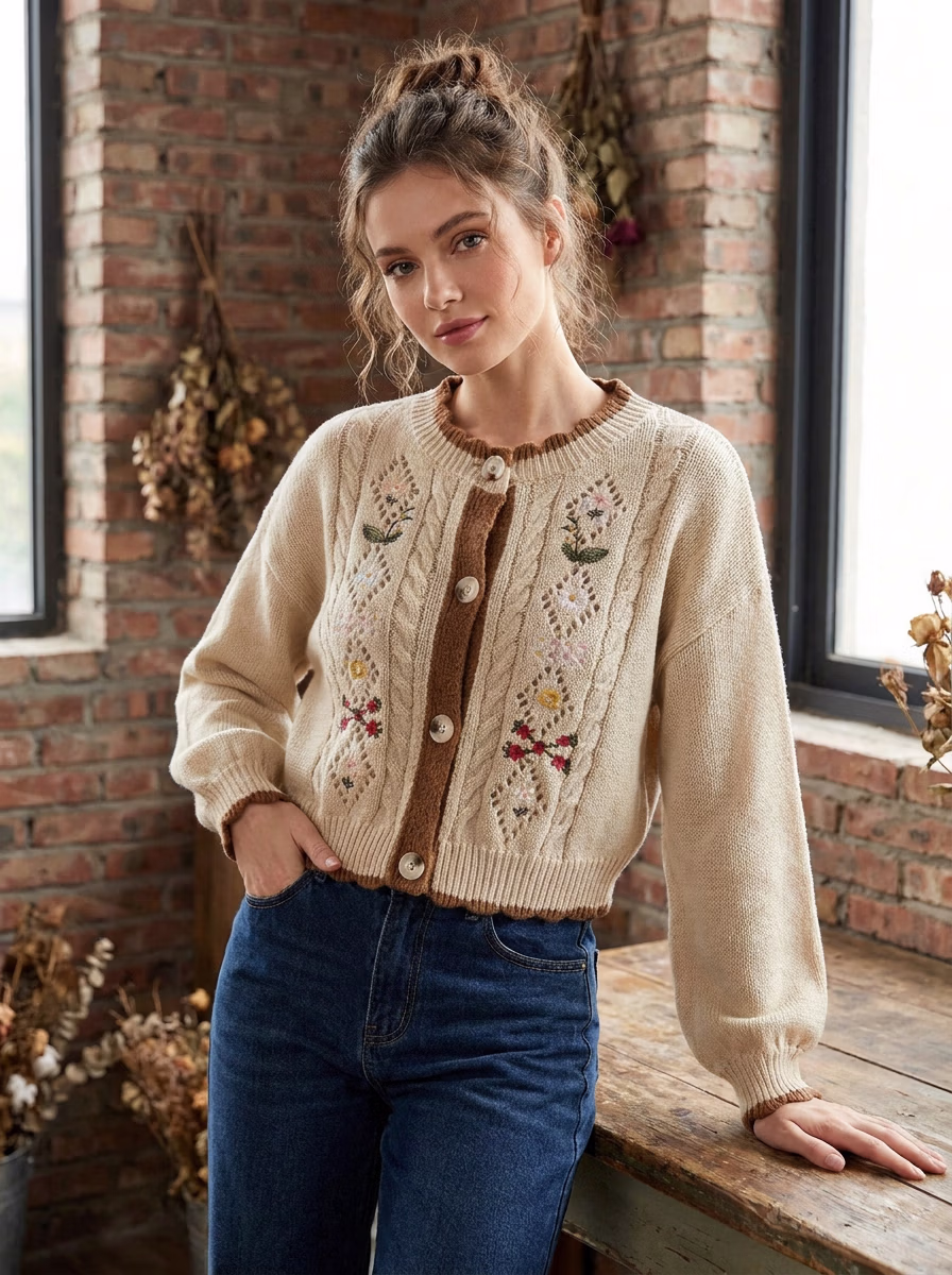 Women's Sweaters and Sweatshirts AI fashion photoshoot and virtual try-on gallery